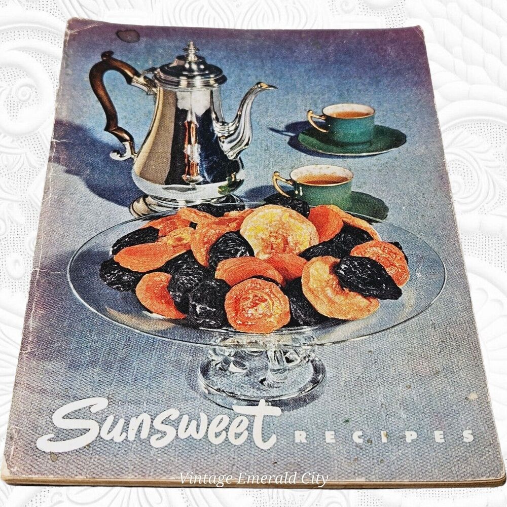 Vintage Sunsweet Recipe Cookbook 1950 Booklet Retro Recipes Health & Happiness
